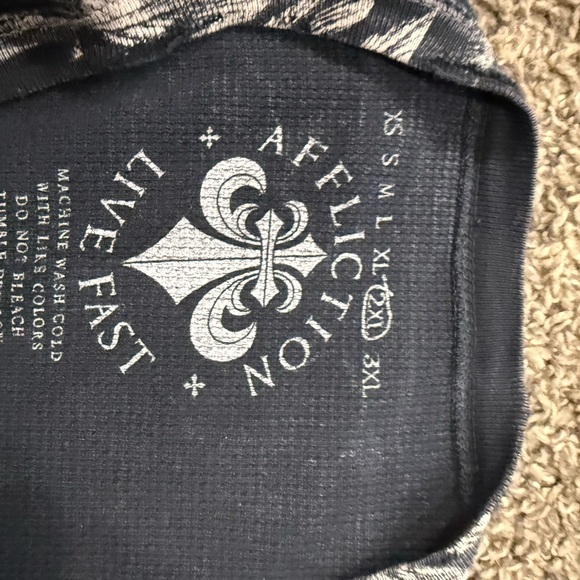 Affliction Dark Blue Graphic Shirt - Picture 3 of 3